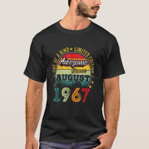 Camiseta Incrível Desde Agosto De 1967 55 Anos 55 Anos Nasc