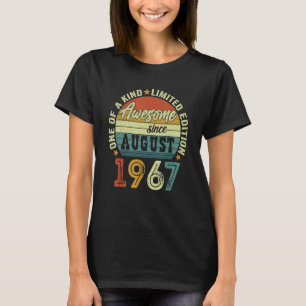 Camiseta Incrível Desde Agosto De 1967 55 Anos 55 Anos Nasc