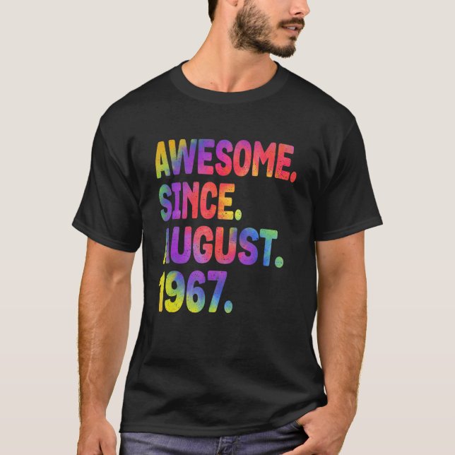 Camiseta Incrível Desde Agosto De 1967 56 Anos 56 Anos (Frente)