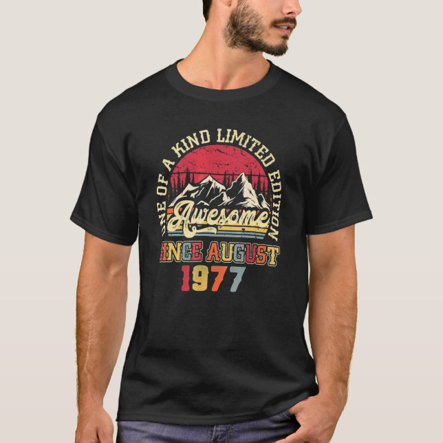 Camiseta Incrível desde agosto de 1977 45º aniversário 45 a (Frente)
