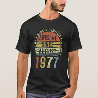 Camiseta Incrível Desde Agosto De 1977, 45 Anos, 45 Anos, N