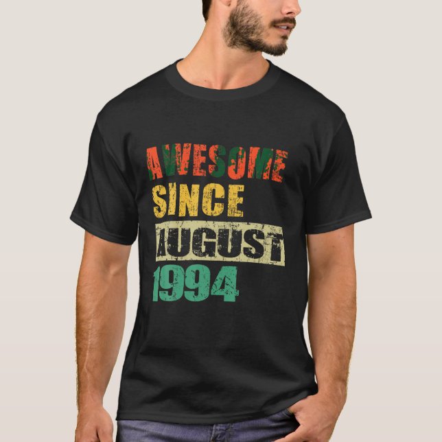 Camiseta Incrível Desde Agosto De 1994, 30 Anos, 30 Birthd (Frente)