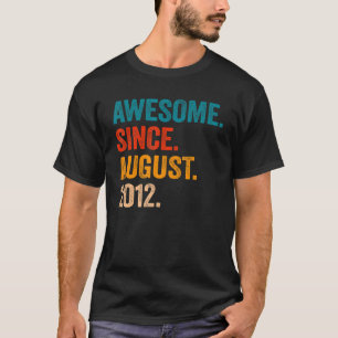 Camiseta Incrível desde agosto de 2012 10º Aniversário 10 A
