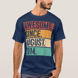 Camiseta Incrível desde agosto de 2014 8º Aniversário Prese