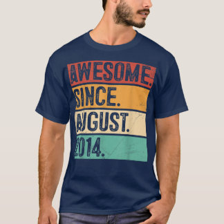 Camiseta Incrível desde agosto de 2014 8º Aniversário Prese