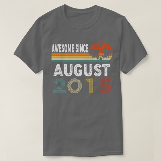 Camiseta Incrível Desde Agosto De 2015 (Frente do Design)