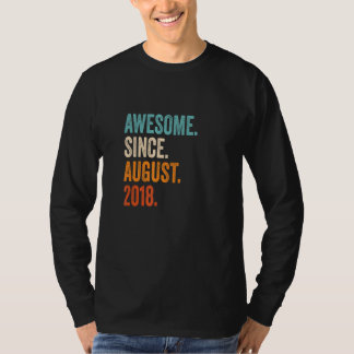 Camiseta Incrível desde agosto de 2018 4º Aniversário