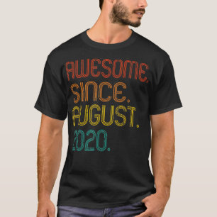 Camiseta Incrível Desde agosto de 2020 segundo aniversário