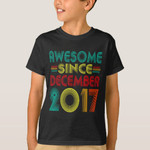 Camiseta Incrível Desde Dezembro 2017 Anos 8º Aniversário D