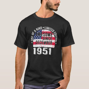 Camiseta Incrível Desde Dezembro De 1951 Vintage 71 Anos U