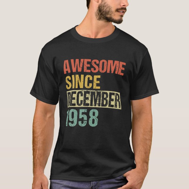 Camiseta Incrível Desde Dezembro De 1958 63º Aniversário (Frente)