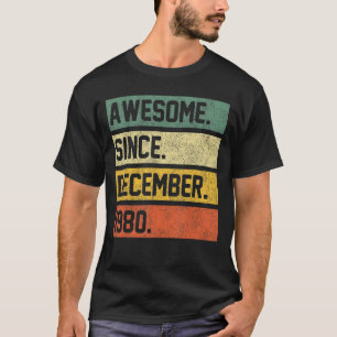 Camiseta Incrível Desde Dezembro De 1980 42 Anos De Idade 4