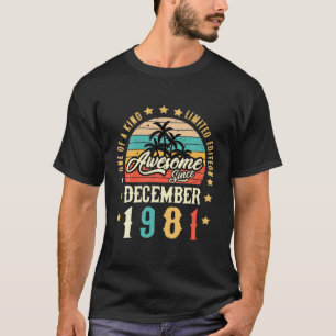 Camiseta Incrível Desde Dezembro De 1981 aniversário de 4