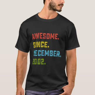 Camiseta Incrível Desde Dezembro De 2002 aniversário de 21