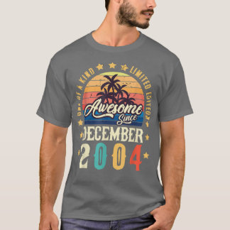 Camiseta Incrível desde dezembro de 2004 Vintage 17º Aniver