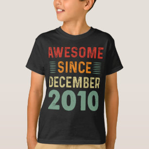 Camiseta Incrível Desde Dezembro De 2010 Vintage Birthday