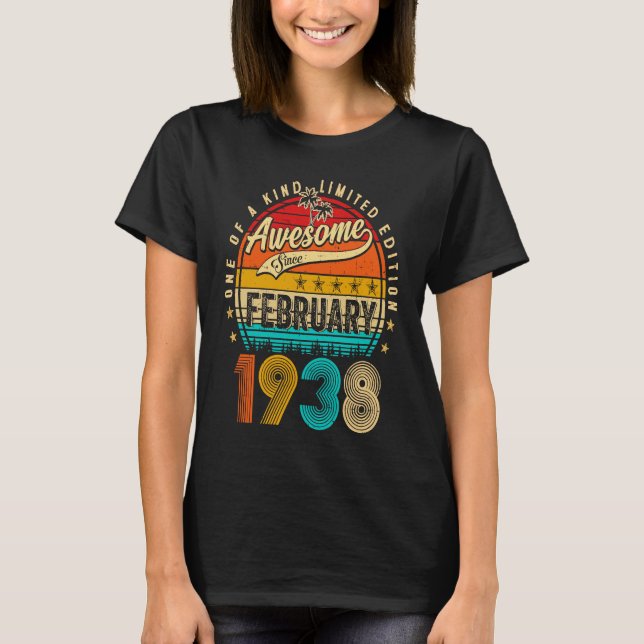 Camiseta Incrível Desde Fevereiro De 1938 85 Anos 85 Anos N (Frente)