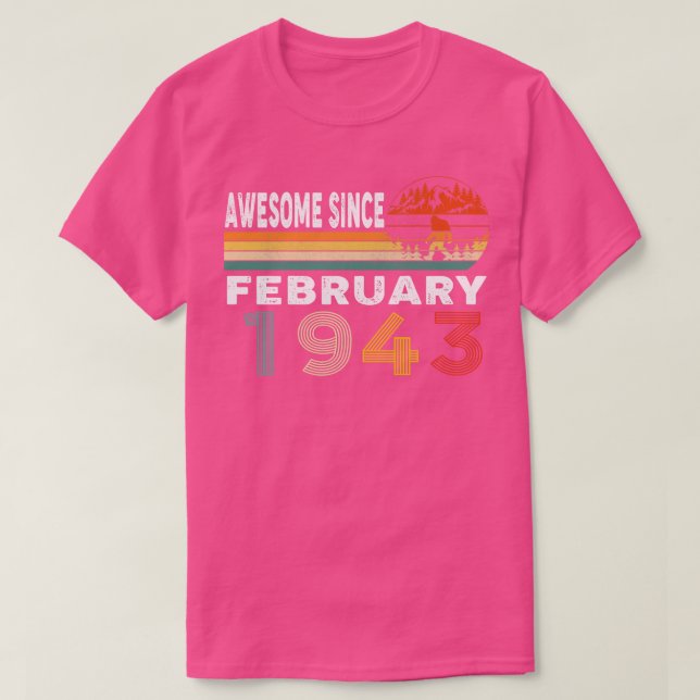 Camiseta Incrível Desde Fevereiro De 1943 (Frente do Design)