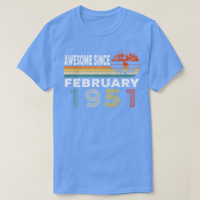 Camiseta Incrível Desde Fevereiro De 1951 (Frente do Design)