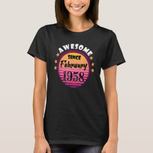 Camiseta Incrível desde fevereiro de 1958 Aniversário de 19