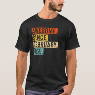 Camiseta Incrível Desde Fevereiro De 1959 64 Anos 64 Anos N