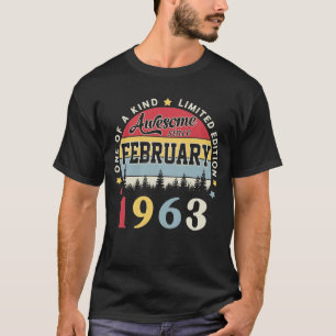 Camiseta Incrível Desde Fevereiro De 1963 Vintage Retro Bir