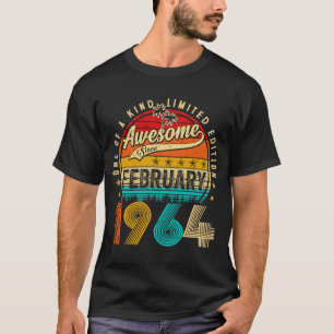 Camiseta Incrível Desde Fevereiro De 1964 59 Anos 59º Nasci