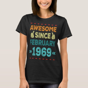 Camiseta Incrível Desde Fevereiro De 1969 54 Anos 54 Anos N