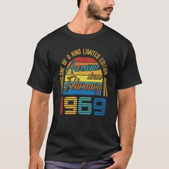 Camiseta Incrível Desde Fevereiro De 1969 54 Anos 54 Anos N (Frente)
