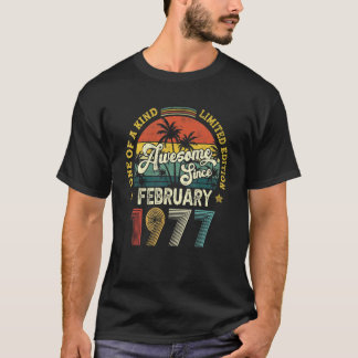 Camiseta Incrível desde fevereiro de 1977 Vintage 45º anive