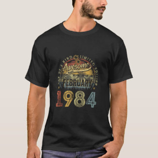 Camiseta Incrível Desde Fevereiro De 1984 aniversário de 40