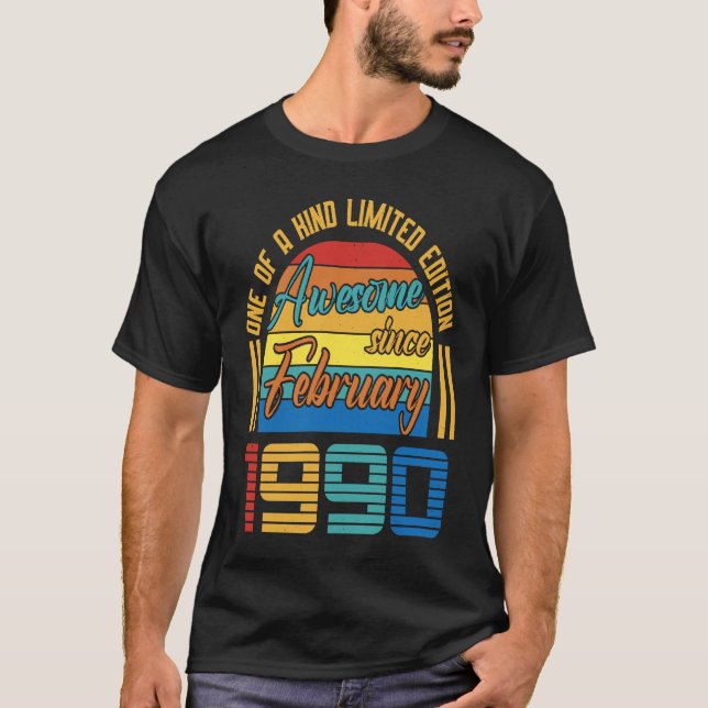 Camiseta Incrível Desde Fevereiro De 1990 33 Anos 33 Anos N (Frente)