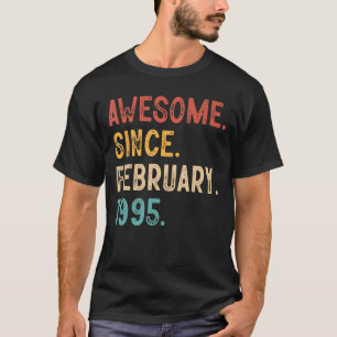 Camiseta Incrível Desde Fevereiro De 1995 28 Anos 28 Anos N