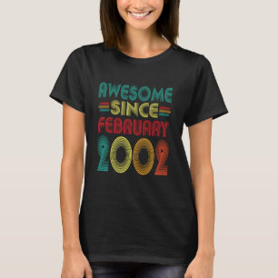 Camiseta Incrível Desde Fevereiro de 2002Anos 24º Aniversár