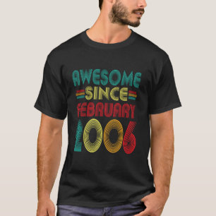 Camiseta Incrível Desde Fevereiro de 2006 Anos 20º Aniversá