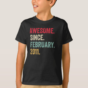 Camiseta Incrível Desde Fevereiro De 2011 Aniversário