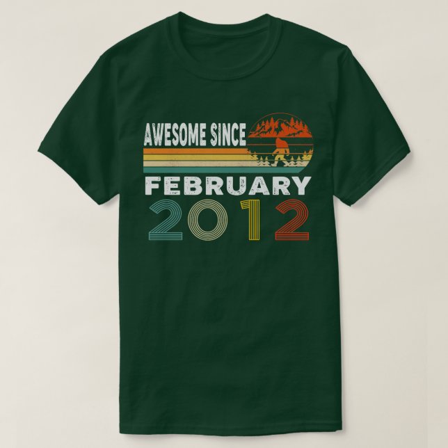 Camiseta Incrível Desde Fevereiro De 2012 (Frente do Design)