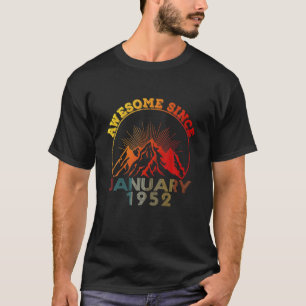 Camiseta Incrível Desde Janeiro De 1952 70 Anos De Nascimen