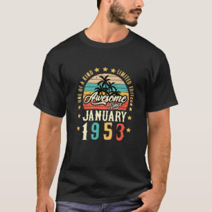 Camiseta Incrível Desde Janeiro De 1953 Vintage 69º Anive