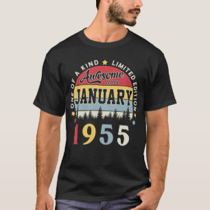 Camiseta Incrível Desde Janeiro De 1955 Vintage Retro Birth