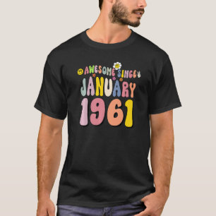 Camiseta Incrível Desde Janeiro De 1961 62 Anos 62 Anos