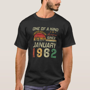 Camiseta Incrível Desde Janeiro De 1962 60Th Birthday Limit