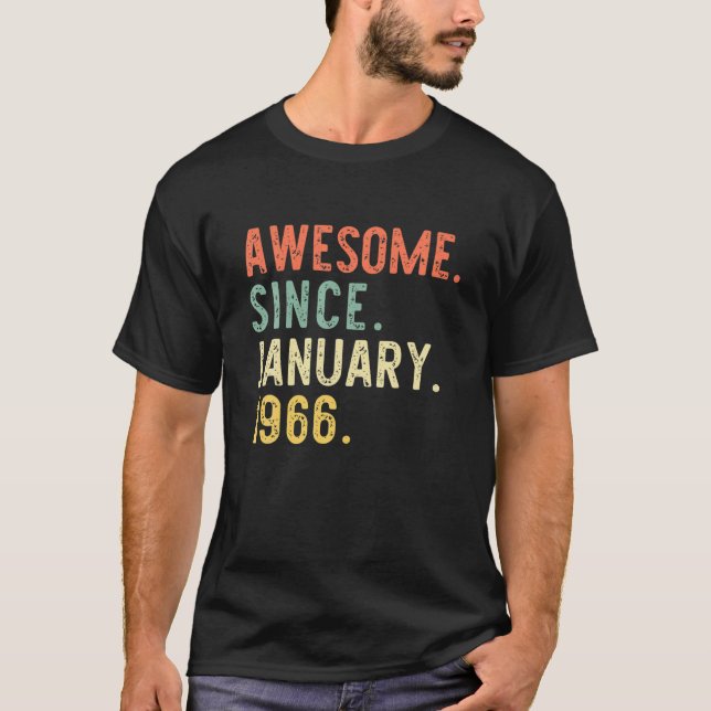 Camiseta Incrível Desde Janeiro De 1966 55º Aniversário Do  (Frente)