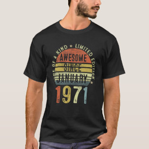 Camiseta Incrível Desde Janeiro De 1971 52 Anos 52 Anos