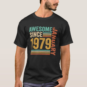 Camiseta Incrível Desde Janeiro De 1979 44 Aniversário De 4