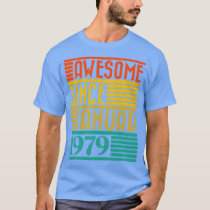 Camiseta Incrível desde Janeiro de 1979 45 anos 45 anos