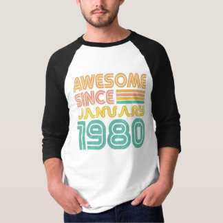 Camiseta Incrível desde Janeiro de 1980, Aniversário