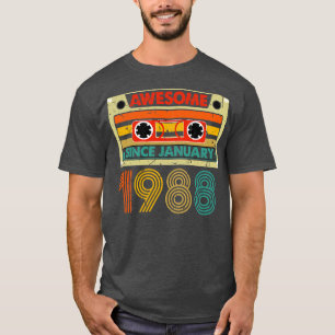 Camiseta Incrível desde Janeiro de 1988 36 anos 36 anos