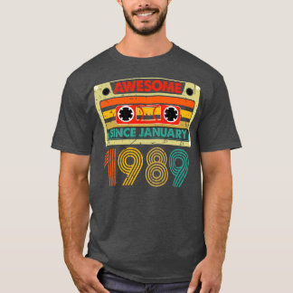 Camiseta Incrível desde Janeiro de 1989 35 anos 35 anos
