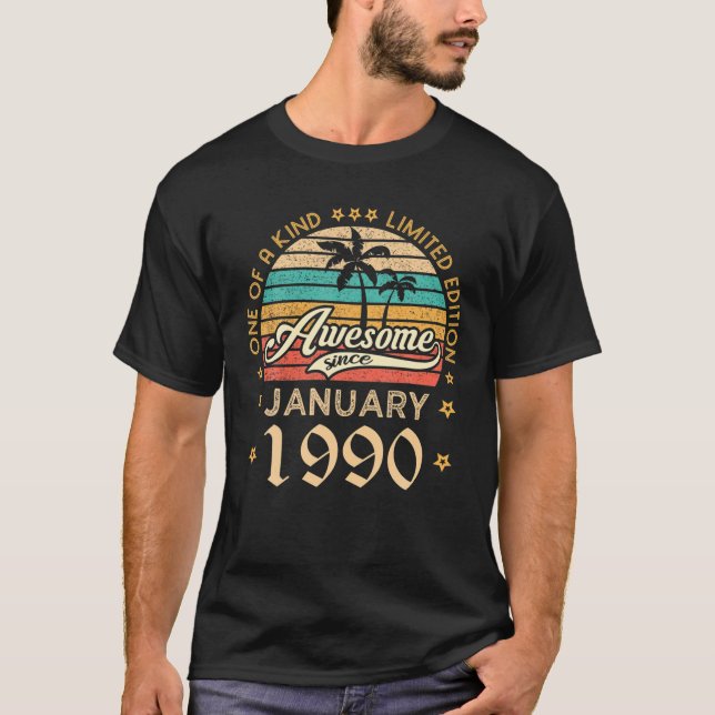 Camiseta Incrível Desde Janeiro De 1990 Edição Limitada Vin (Frente)
